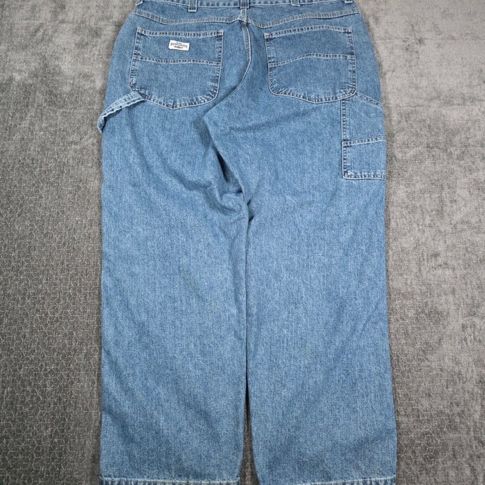 Vtg Y2K Lee Dungarees Mens Baggy Carpenter Jeans 38x30 Medium Wash Skater Rap